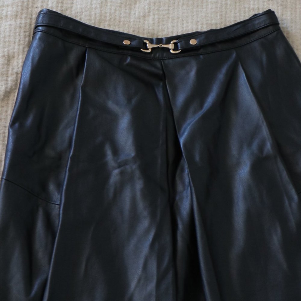 Stradivarius Faux Leather Skirt
